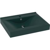 VidaXL-Wastafel-met-kraangat-60x46-cm-keramiek-mat-donkergroen