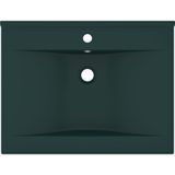 VidaXL-Wastafel-met-kraangat-60x46-cm-keramiek-mat-donkergroen