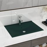VidaXL-Wastafel-met-kraangat-60x46-cm-keramiek-mat-donkergroen