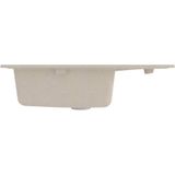 vidaXL Küchenspüle mit Überlauf Oval Beige Granit
