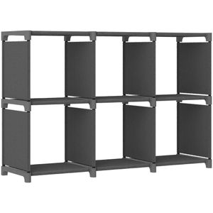 Vidaxl - Würfel-Regal 6 Fächer Grau 103x30x72,5 cm Stoff