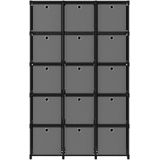 vidaXL-Kast-met-15-vakken-met-boxen-103x30x175,5-cm-stof-zwart