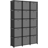 vidaXL-Kast-met-15-vakken-met-boxen-103x30x175,5-cm-stof-zwart