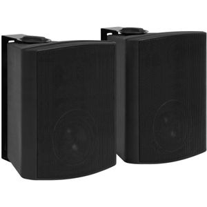 vidaXL Wandgemonteerde Stereoluidsprekers 2 st 120 W Zwart