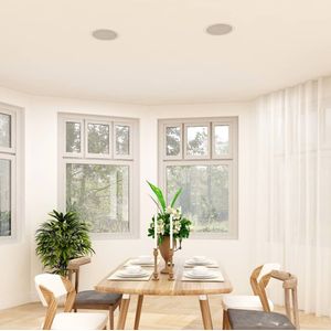 vidaXL Wand- en Plafondluidsprekers - Wit - Metaal en Kunststof - Set van 2