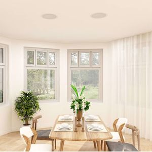 Wand- Plafondluidsprekers - Wit - Metaal en Kunststof - Set van 2