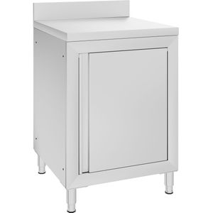 vidaXL Gastro-Arbeitstisch mit Schrank 60x60x96 cm Edelstahl