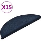 vidaXL Trapmatten - Marineblauw - Polypropyleen - 15 Stuks