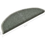 vidaXL Trapmatten 15 st 56x17x3 donkergroen