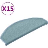 vidaXL - Trapmatten - Zeeblauw - Halfrond - 15 stuks - 65x24x4 cm