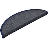 Trapmatten - Donkergrijs en Blauw - 100% PP - 15 Stuks