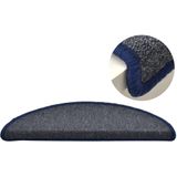 Trapmatten - Donkergrijs en Blauw - 100% PP - 15 Stuks