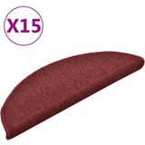 vidaXL Trapmatten - Rood - 100% PP - 15 Stuks