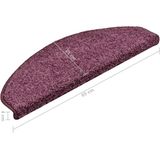 Trapmatten - Donkerpaars - 100% PP - Wasbaar - 15 Stuks