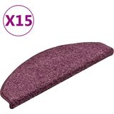 Trapmatten - Donkerpaars - 100% PP - Wasbaar - 15 Stuks
