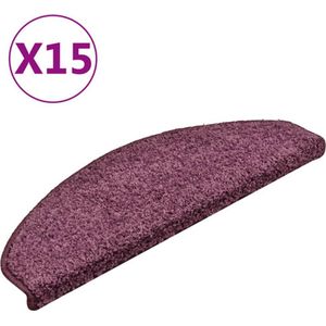 Trapmatten - Donkerpaars - 100% PP - Wasbaar - 15 Stuks