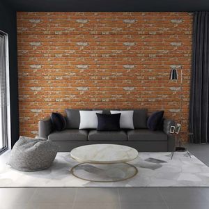 vidaXL 10 st Wandpanelen 3D lichtbruine baksteen EPS