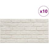 Vidaxl - 3D-Wandpaneele 10 Stk. Weiß Backstein-Optik eps