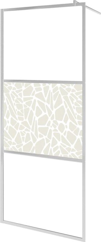 vidaXL Duschwand für Begehbare Dusche ESG-Glas Steindesign 90x195 cm