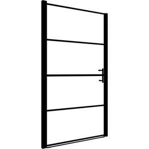 vidaXL Duschtür Mattes Hartglas 81x195 cm Schwarz