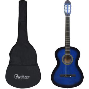 vidaXL Klassikgitarre für Anfänger mit Tasche Blau 4/4 39