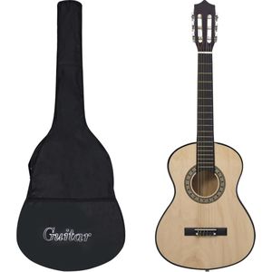 vidaXL Gitaar klassiek beginner kinderen met tas 1/2 34"