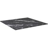 vidaXL - Tafelblad - Zwart - Geharde Glas - Marmeren Design