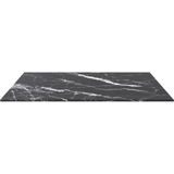 vidaXL - Tafelblad - Zwart - Geharde Glas - Marmeren Design