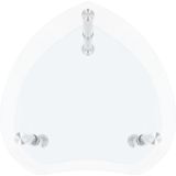 vidaXL Bijzettafel 2-laags 38x38x50 cm gehard glas transparant