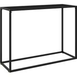 vidaXL Konsolentisch Schwarz 100x35x75 cm Hartglas
