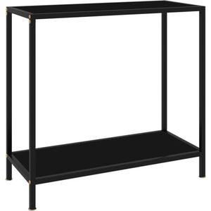 VidaXL Wandtafel 75x35,5x75 cm bewerkt hout zwart - Kantoormeubelen Plus