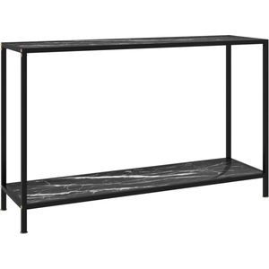vidaXL Wandtafel 120x35x75 cm gehard glas zwart
