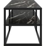 vidaXL-Tv-meubel-met-zwart-marmerglas-120x40x40-cm-zwart