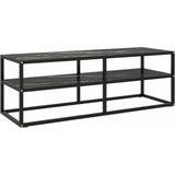 Vidaxl - TV-Schrank Schwarz mit Hartglas Marmor-Optik 120x40x40 cm