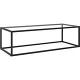 VidaXL Salontafel Gehard Glas 120x50x35 cm Zwart