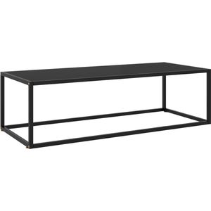 vidaXL Couchtisch Schwarz mit Schwarzem Glas 120x50x35 cm