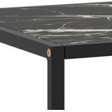 vidaXL Salontafel met zwart marmerglas 120x50x35 cm zwart
