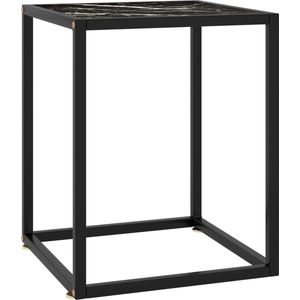vidaXL-Salontafel-met-zwart-marmerglas-40x40x50-cm-zwart
