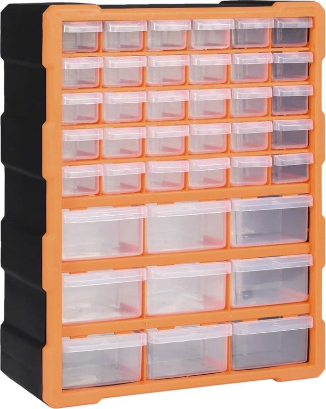 vidaXL Multi-Schubladen-Organizer mit 39 Schubladen 38x16x47 cm