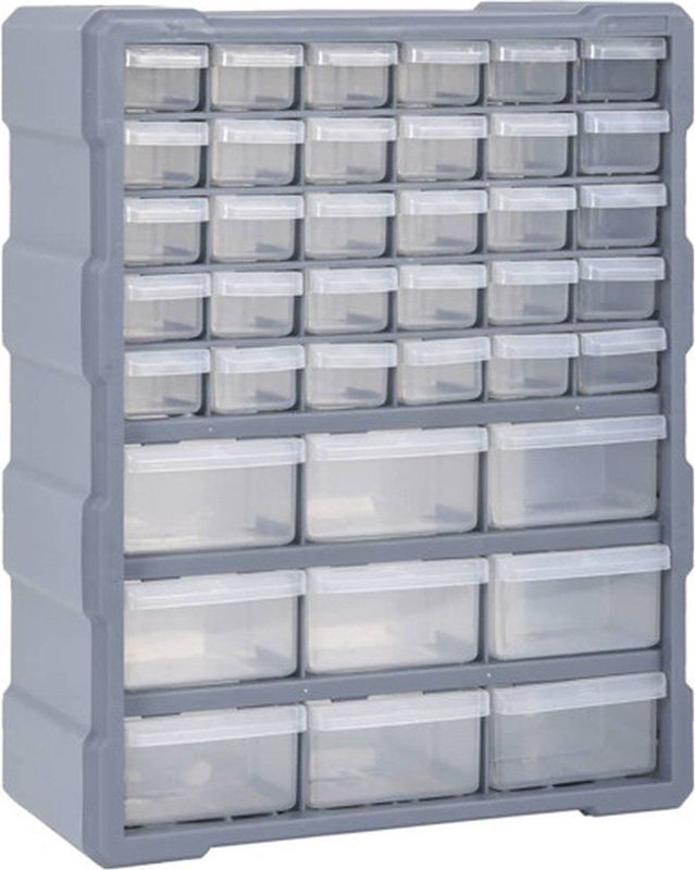 vidaXL Multi-Schubladen-Organizer mit 39 Schubladen 38x16x47 cm