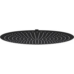 vidaXL - Regendouchekop - rond - 50 - cm - roestvrij - staal - zwart