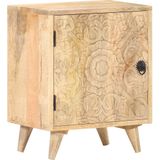 vidaXL Nachttisch Geschnitzt 40x30x50 cm Mango Massivholz