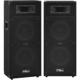vidaXL - Hifi-Podiumluidsprekers - Passief - Zwart - 1000 W - 2 Stuks