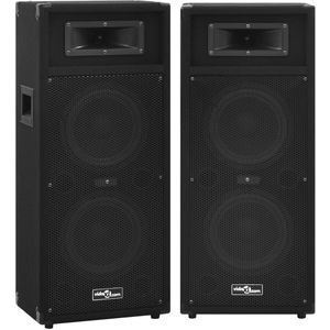 vidaXL - Hifi-Podiumluidsprekers - Passief - Zwart - 1000 W - 2 Stuks