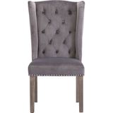 vidaXL Eetkamerstoelen 4 st fluweel grijs