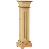 vidaXL Plantenstandaard klassieke zuil vierkant 17x17x66 cm MDF hout