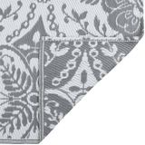 vidaXL ARAKIL Buitenkleed - Lichtgrijs - Polypropyleen - 120x180 cm