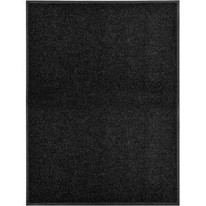 Deurmat - Zwart - 100% Polyamide - Anti-slip PVC Achterkant