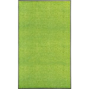 vidaXL Deurmat - Groen - 100% Polyamide - Anti-slip PVC Onderkant
