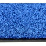 vidaXL Deurmat - Blauw - 100% Polyamide - Wasbaar - Anti-slip